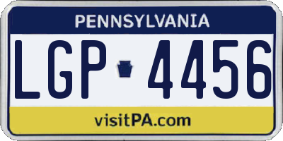 PA license plate LGP4456