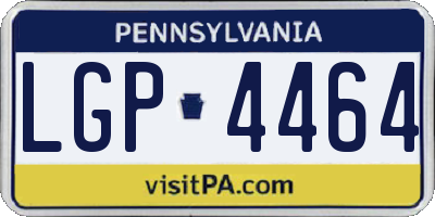 PA license plate LGP4464