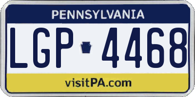PA license plate LGP4468