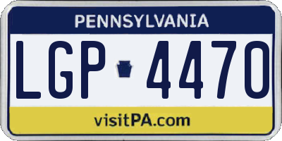 PA license plate LGP4470