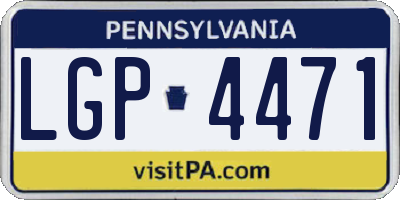 PA license plate LGP4471