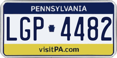 PA license plate LGP4482