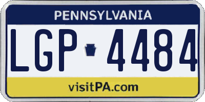 PA license plate LGP4484