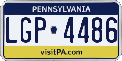 PA license plate LGP4486