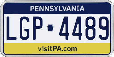 PA license plate LGP4489
