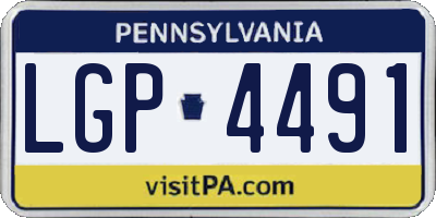 PA license plate LGP4491