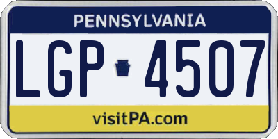 PA license plate LGP4507