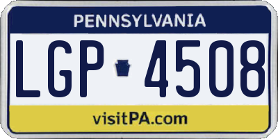 PA license plate LGP4508