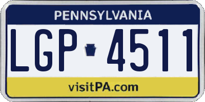 PA license plate LGP4511