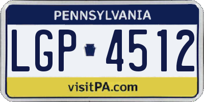 PA license plate LGP4512