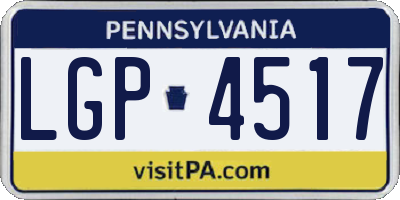 PA license plate LGP4517