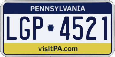 PA license plate LGP4521