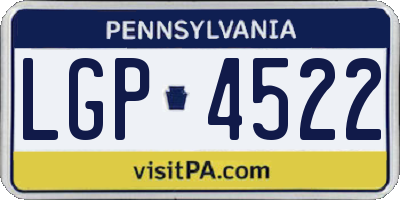 PA license plate LGP4522