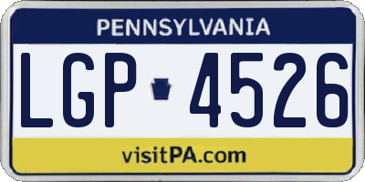 PA license plate LGP4526