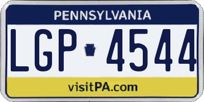 PA license plate LGP4544