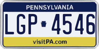 PA license plate LGP4546