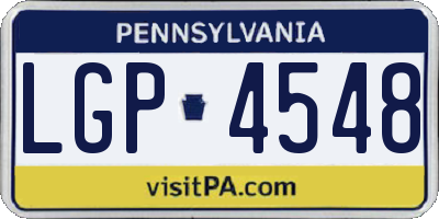 PA license plate LGP4548