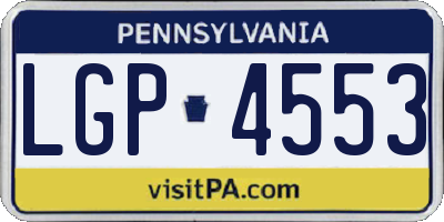 PA license plate LGP4553