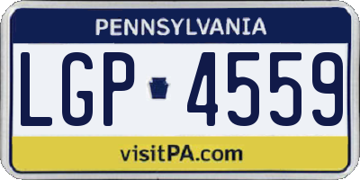 PA license plate LGP4559