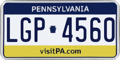 PA license plate LGP4560