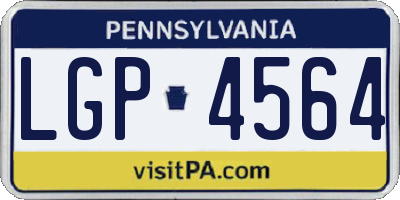 PA license plate LGP4564