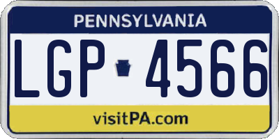 PA license plate LGP4566