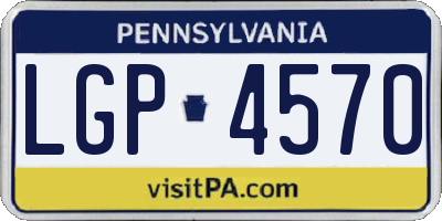 PA license plate LGP4570