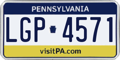 PA license plate LGP4571