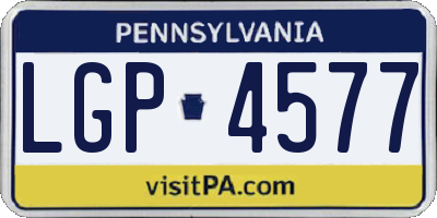 PA license plate LGP4577