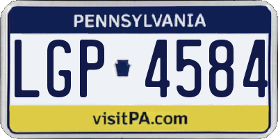PA license plate LGP4584