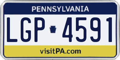 PA license plate LGP4591