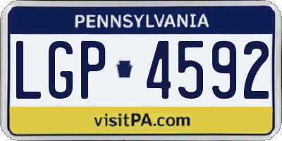PA license plate LGP4592