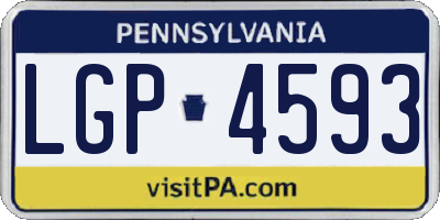 PA license plate LGP4593