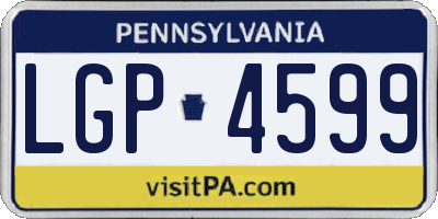 PA license plate LGP4599