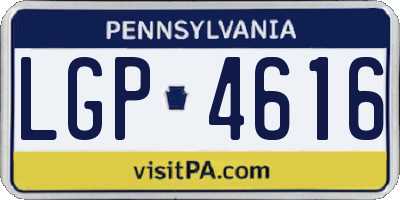 PA license plate LGP4616