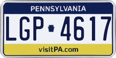 PA license plate LGP4617