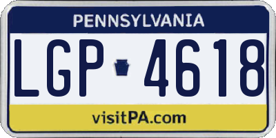 PA license plate LGP4618