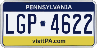 PA license plate LGP4622
