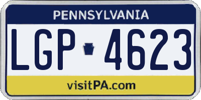 PA license plate LGP4623
