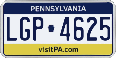 PA license plate LGP4625