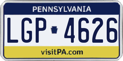 PA license plate LGP4626