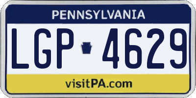 PA license plate LGP4629