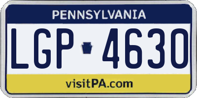PA license plate LGP4630