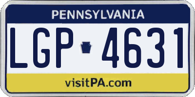 PA license plate LGP4631