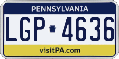 PA license plate LGP4636