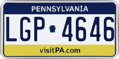 PA license plate LGP4646