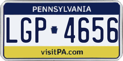 PA license plate LGP4656