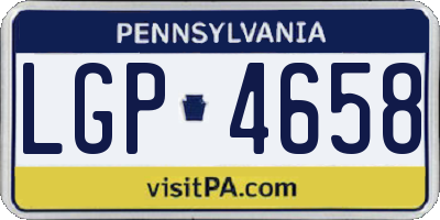 PA license plate LGP4658