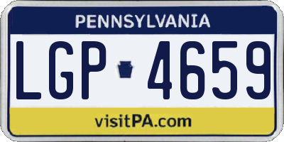 PA license plate LGP4659