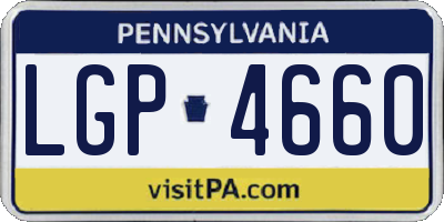 PA license plate LGP4660